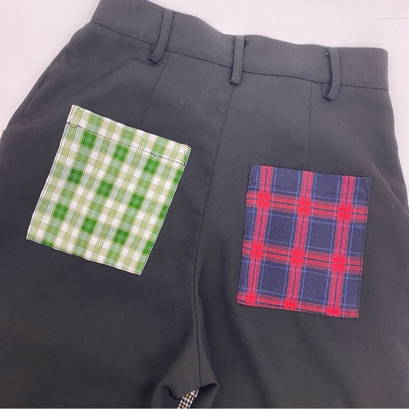 The Ragged Priest X Free People Error Plaid Patchwork Straight Leg Pants Trouser - Picture 13 of 16